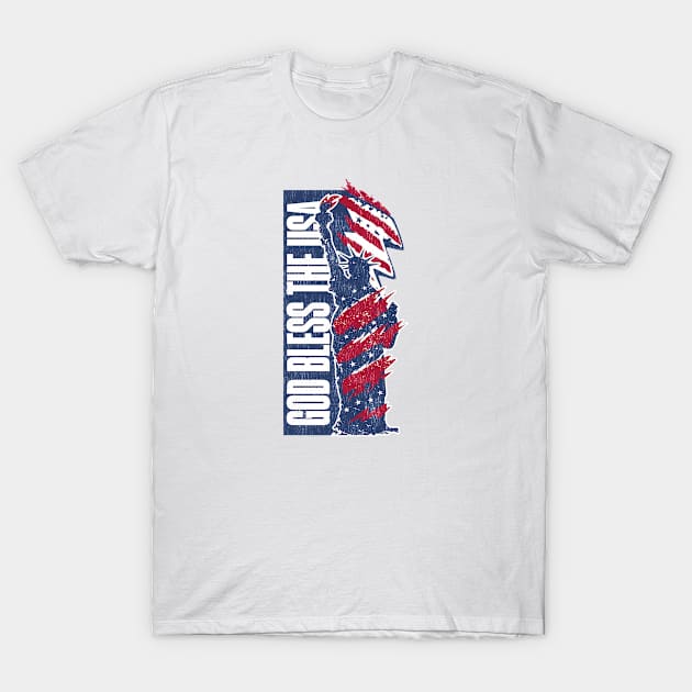 God Bless the USA Lady Liberty T-Shirt by Contentarama